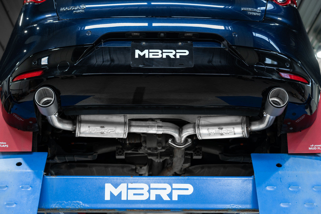 MBRP 2.5" Axle-Back, 2019-2023 Mazda 3 Hatchback FWD/AWD, 2.5/2.5T, Dual Rear Exit, T304 Stainless Steel