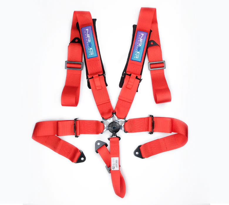 NRG 5PT 3in. Seat Belt Harness / Cam Lock - Red - SBH-B6PCRD