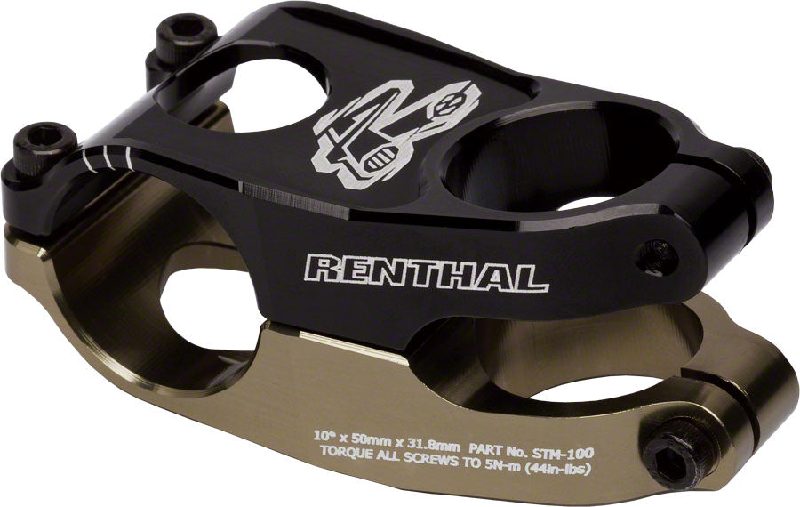Renthal Duo Stem 50 mm. - Aluminum Gold/Black