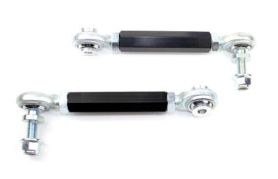 SPL Parts adjustable rear sway bar endlinks for BMW E8X and E9X models, featuring high-load FK bearings and preload-free adjustment for aftermarket rear sway bars
