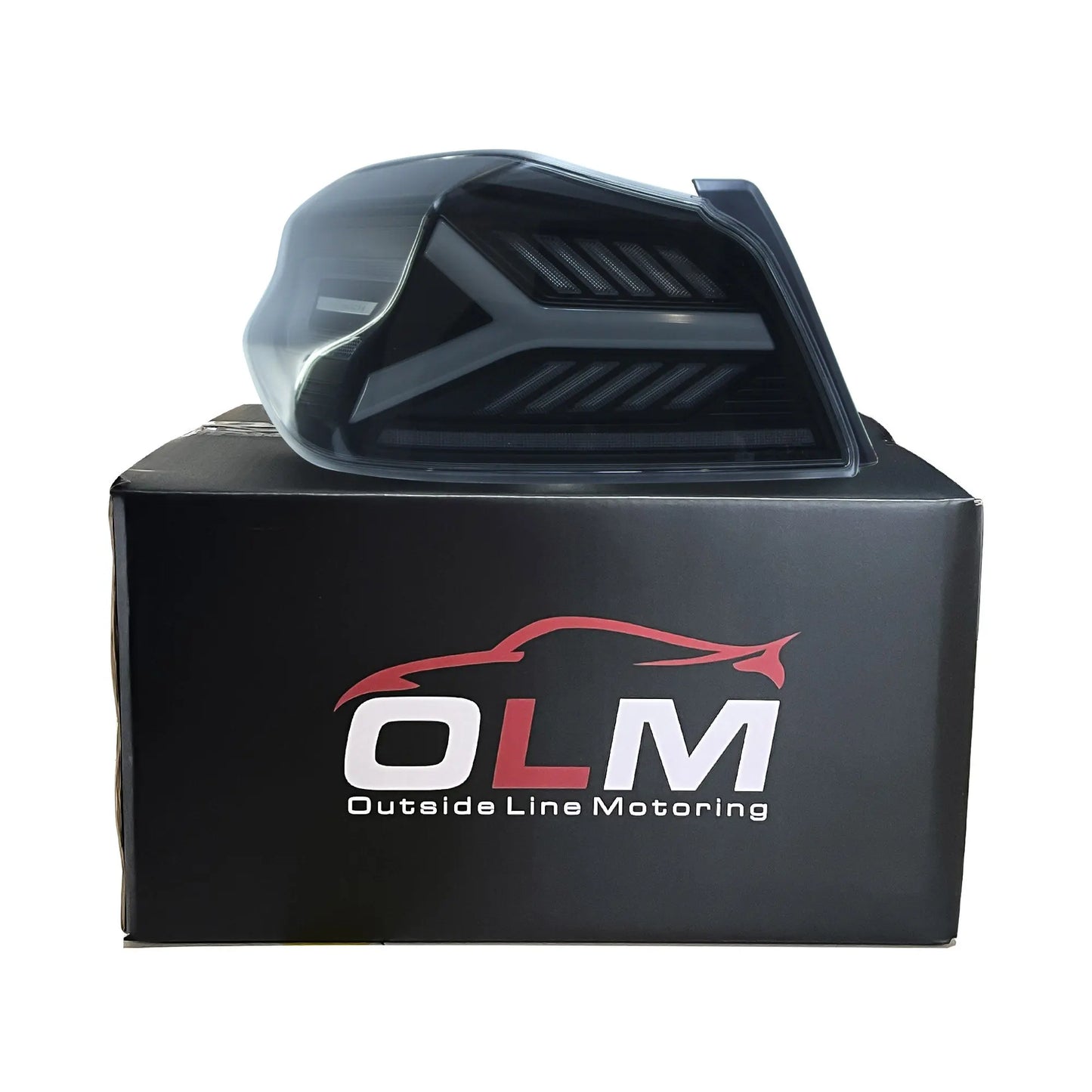OLM Y-Spec LED Taillights Smoke Lens White Optic for 2015-2021 Subaru WRX & STI - OLME.47004.1-SW
