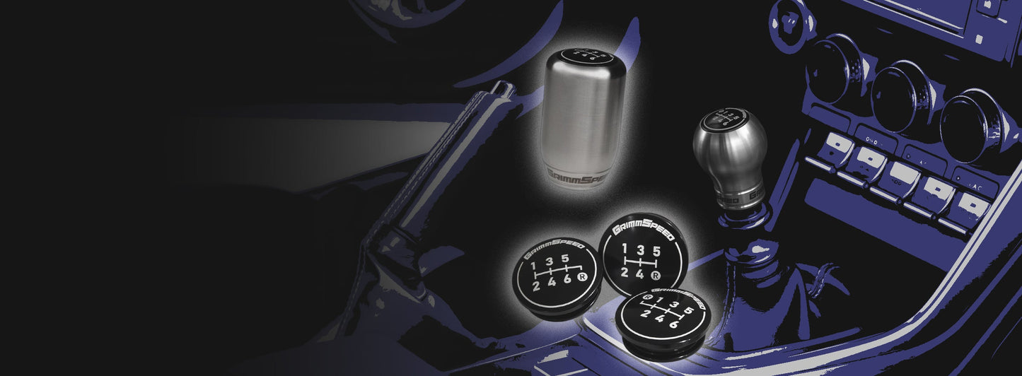 GrimmSpeed Swap-Top Shift Knob Cap - Checkered Blue