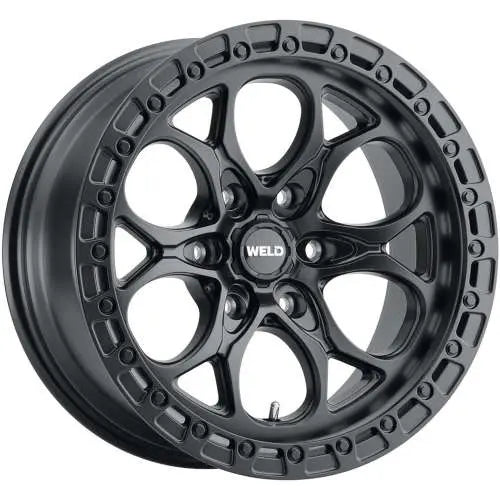 17x9 Ledge 6 6x135  ET-12 BS 4.50 Satin Black / Satin Black Ring 87.1