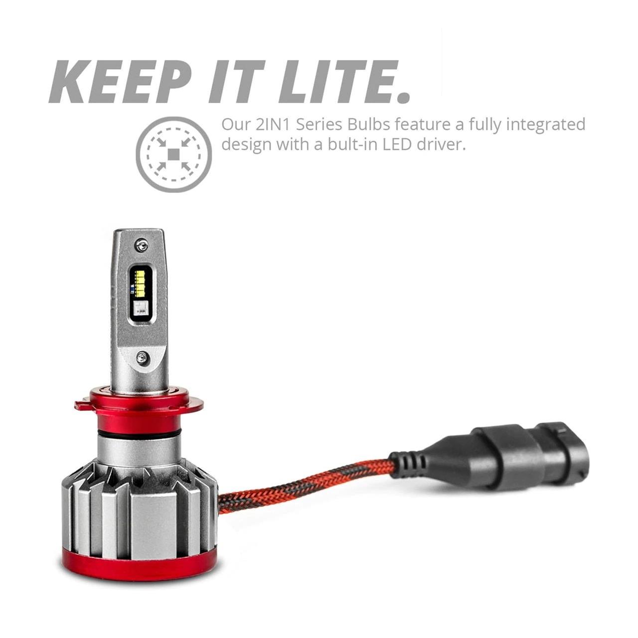 XK Glow RGB 2in1 LED Headlight Bulb Million Color RGB/LED Headlight Kit 2x H1 XK045004-H1