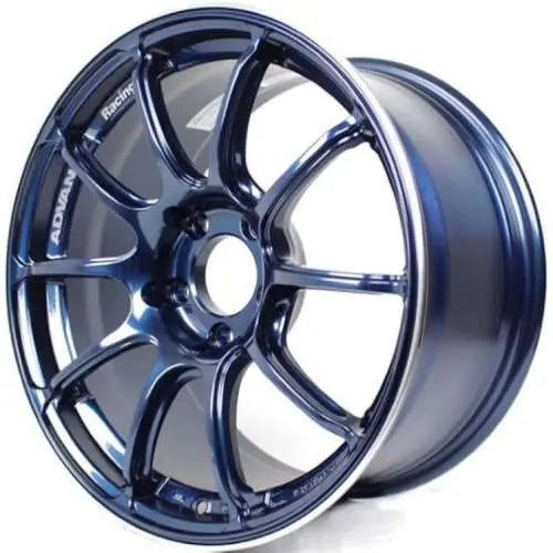 Advan YAZ7I52DE RZII 17x9.0 +52 5-100 Racing Indigo Blue Wheel
