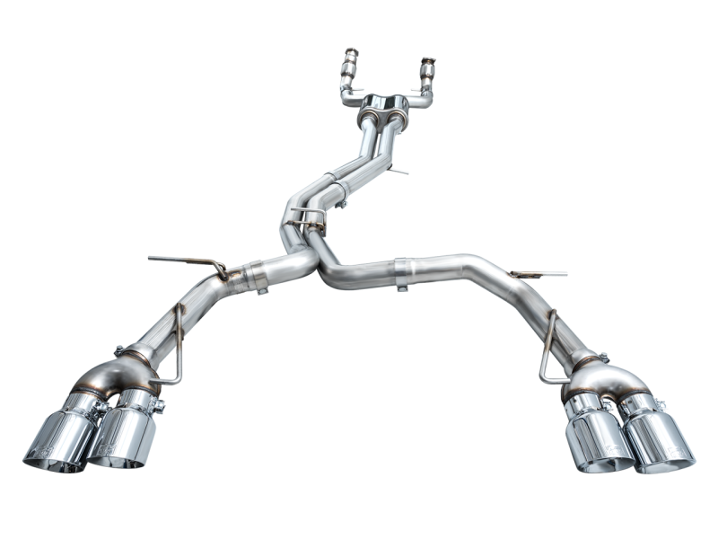 AWE Tuning 19-23 Audi C8 S6/S7 2.9T V6 AWD Track Edition Exhaust - Chrome Silver Tips AWE Tuning