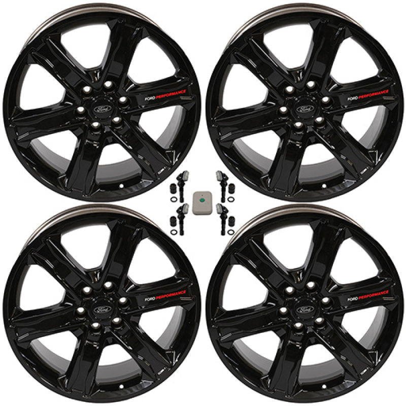 Ford Racing 2024 F-150 22x9.5in Gloss Black Wheel Kit Ford Racing