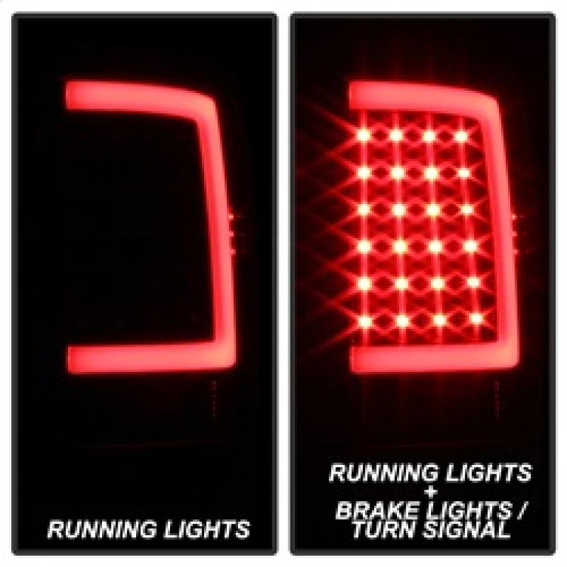 xTune 13-18 Dodge Ram 1500 LED Tail Lights - Black (ALT-ON-DRAM13V2-LBLED-BK) SPYDER