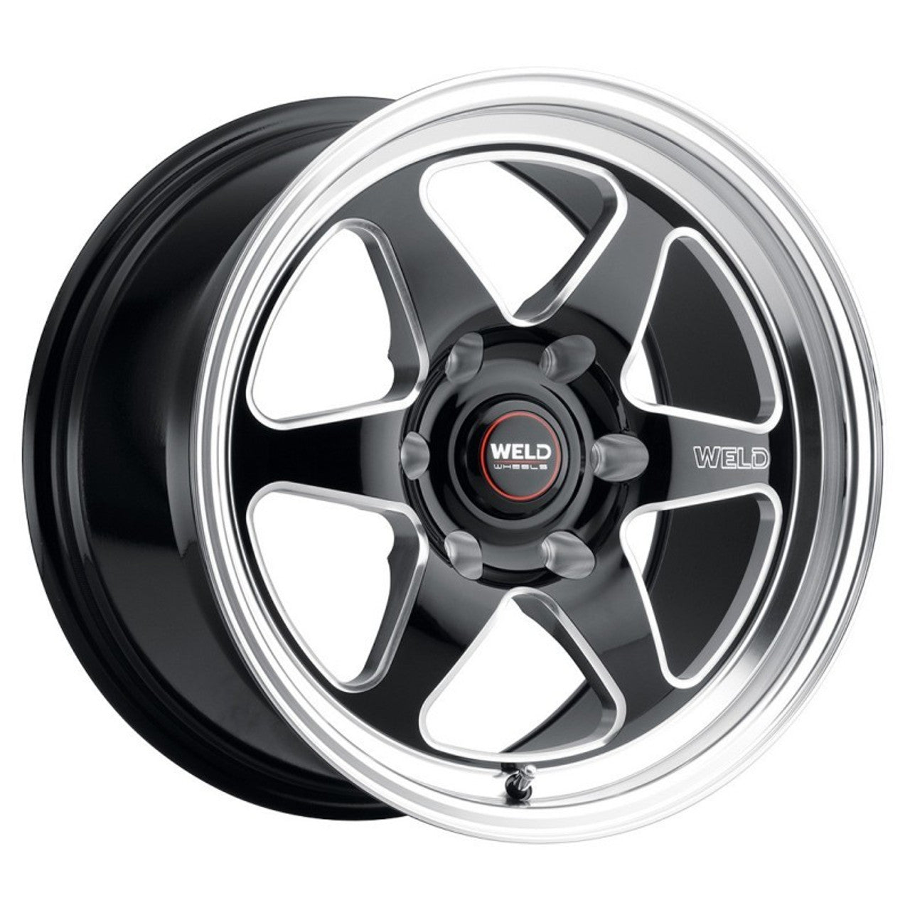 Weld Racing 17x7 Laguna 6 Drag 6x127 ET10 BS4.375 Gloss Black Milled - Diamond Lip 78.1