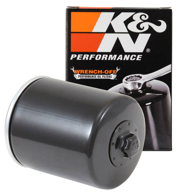 K&N Harley Davidson / Buell 3in OD x 4.063in H Black Oil Filter K&N Engineering