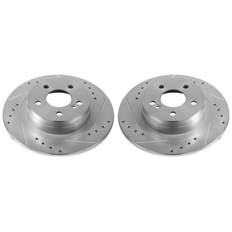 Power Stop 12-16 Mercedes-Benz C250 Rear Evolution Drilled & Slotted Rotors - Pair PowerStop