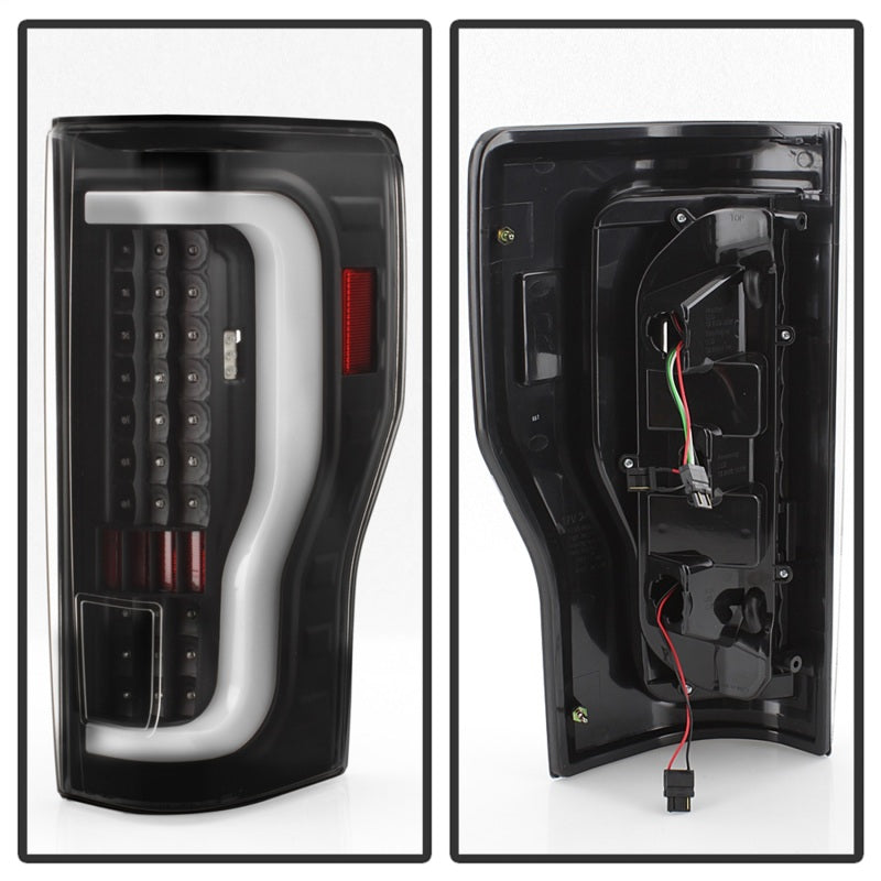 xTune 17-18 Ford F-250 Super Duty (Excl LED Models) LED Tail Lights - Black (ALT-ON-FS17-LBLED-BK) SPYDER
