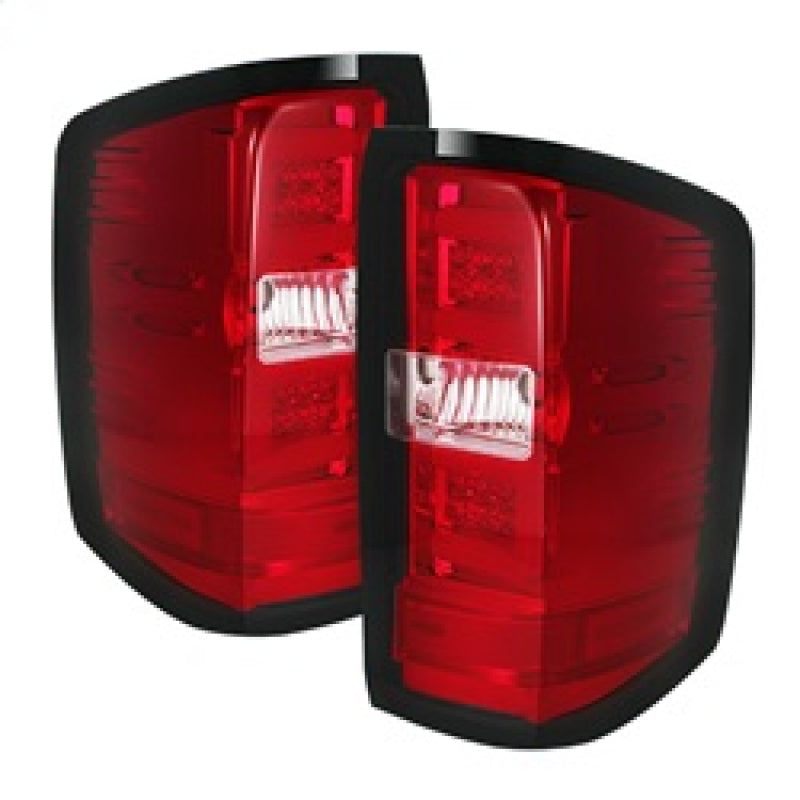 Spyder Chevy 1500 14-16 Light Bar LED Tail Lights Red Clear ALT-YD-CS14-LBLED-RC SPYDER