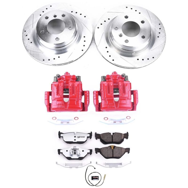 Power Stop 11-13 BMW 328i Rear Z26 Street Warrior Brake Kit w/Calipers PowerStop