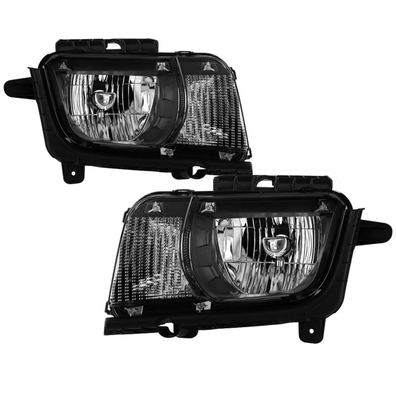 xTune 10-13 Chevrolet Camaro OEM Style Halogen Headlights - Black (HD-JH-CCAM10-OE-BK) SPYDER