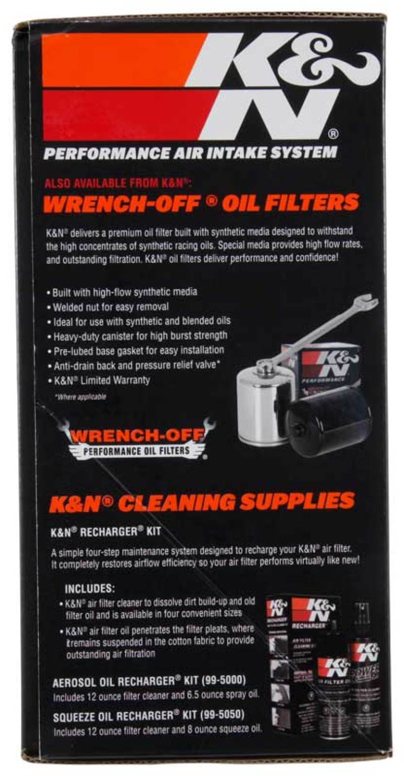 K&N Street Metal Intake System 01-16 Harley-Davidson Shaker Silver H/D Softail/Dyna Fl