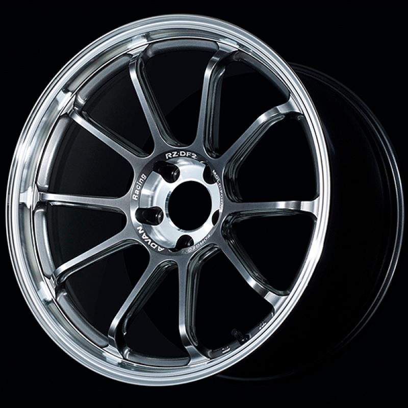 ADVAN Racing RZ-DF2 20x10.5 +34 5x120 Wheel - Diamond Cut Hyper Platinum Black - YAF0L34WDHPB