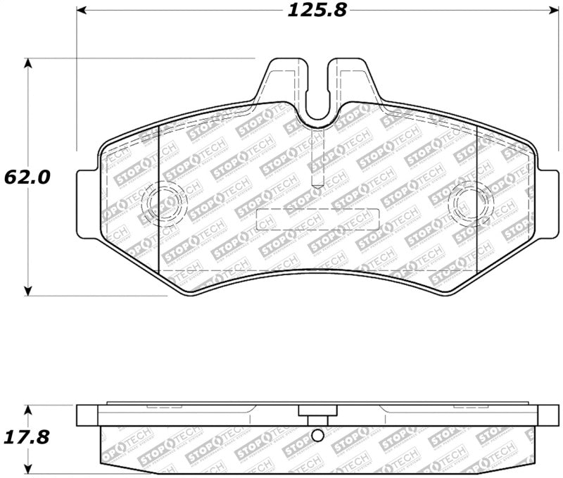 StopTech Street Disc Rear Brake Pads - 305.09280 Stoptech