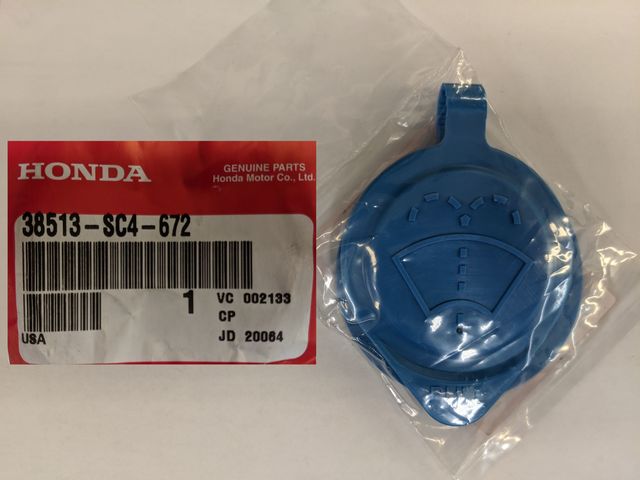 GENUINE OEM Honda Windshield Washer Fluid Reservoir Cap (38513-SC4-672) X1