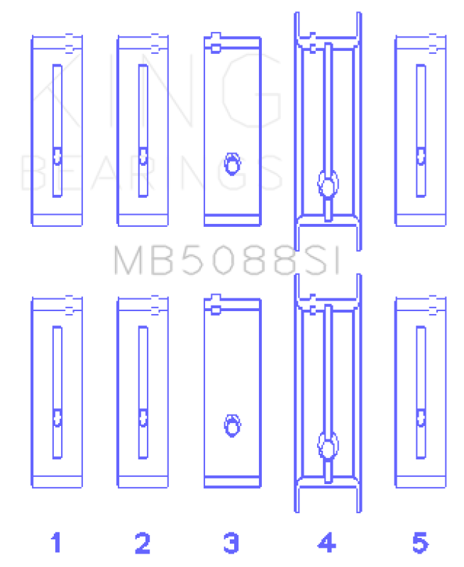 King Engine Bearings ChevrolET/Isuzu Ohv Ln2 (Size +0.25mm) Main Bearing Set King Engine Bearings