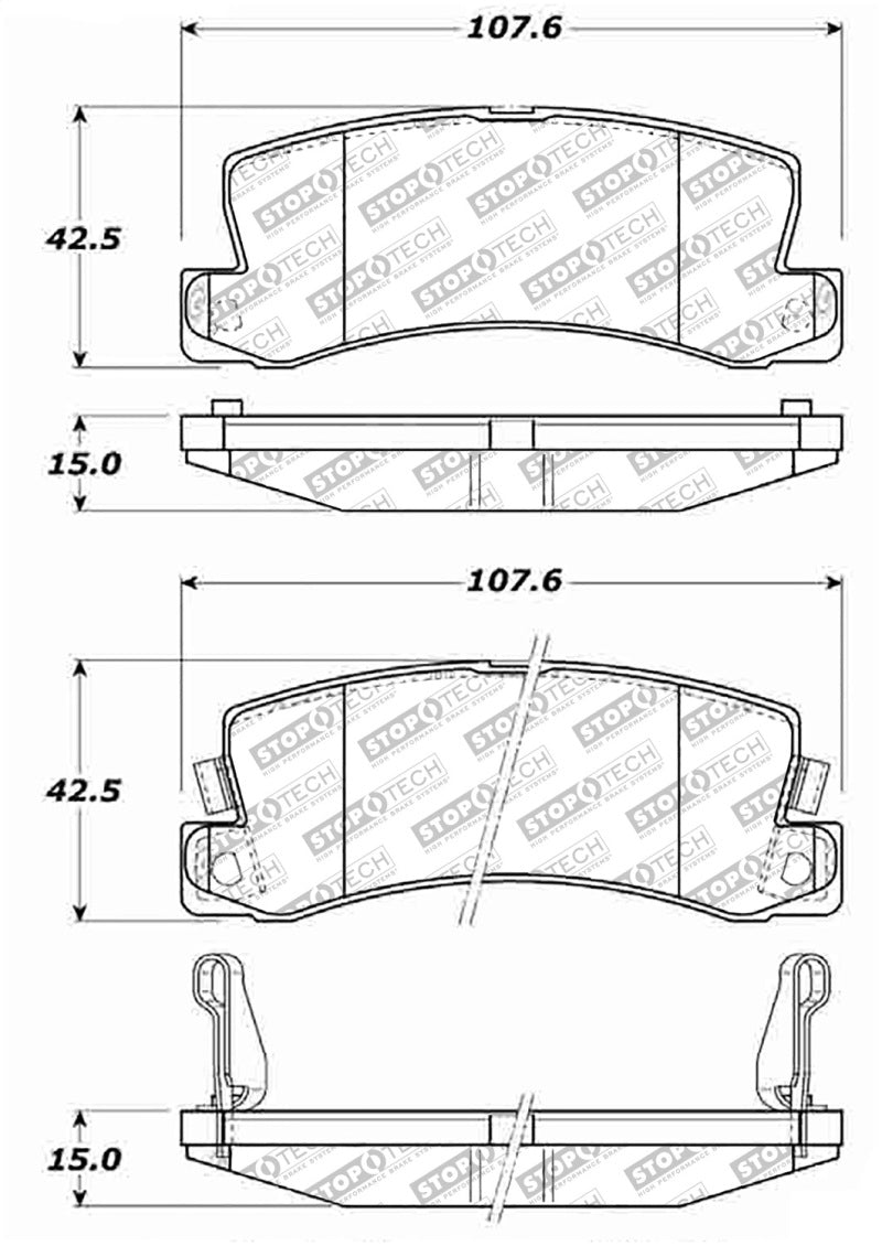 StopTech Street Disc Brake Pads - 305.03250 Stoptech