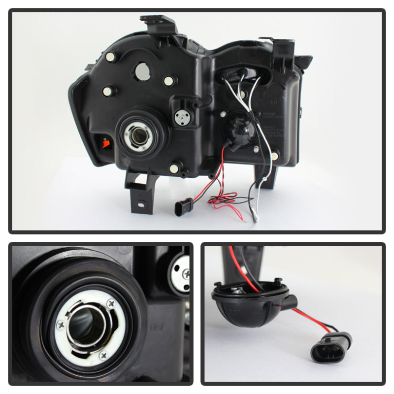 Spyder Jeep Grand Cherokee 05-07 Projector Headlights LED Halo LED Blk Smke PRO-YD-JGC05-HL-BSM SPYDER