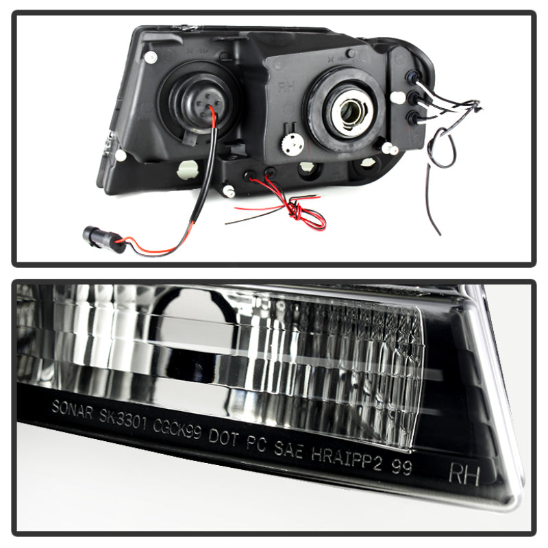 Spyder Jeep Grand Cherokee 99-04 Projector Headlights LED Halo LED Black Smoke PRO-YD-JGC99-HL-BSM SPYDER