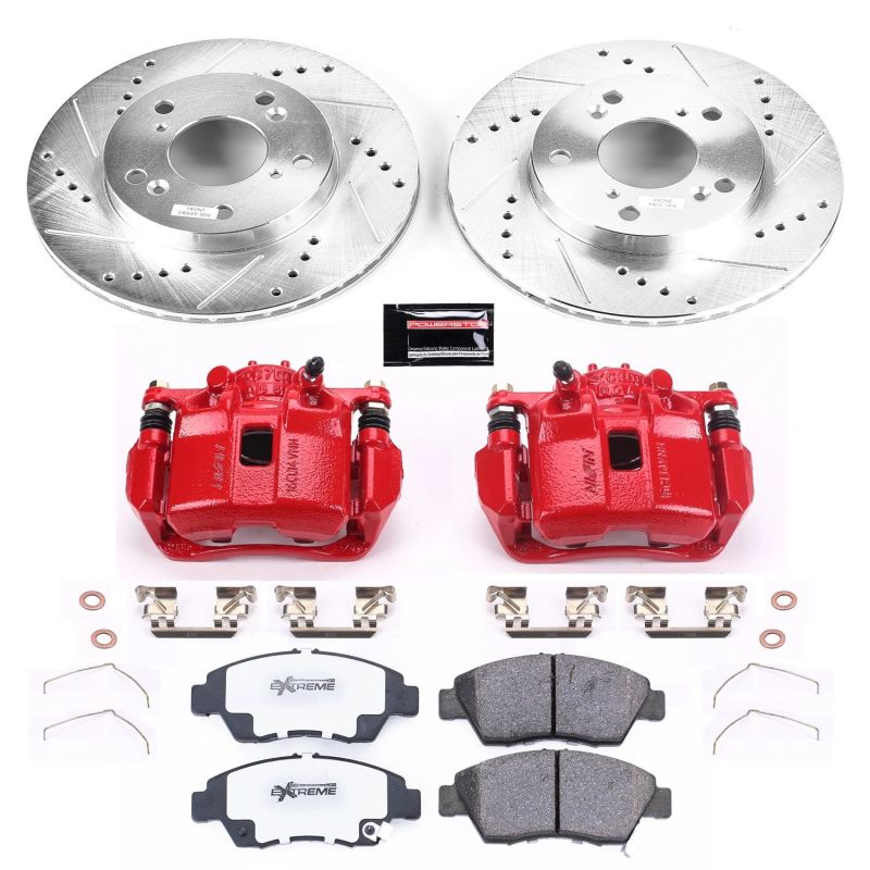 Power Stop 13-15 Acura ILX Front Z26 Street Warrior Brake Kit w/Calipers PowerStop