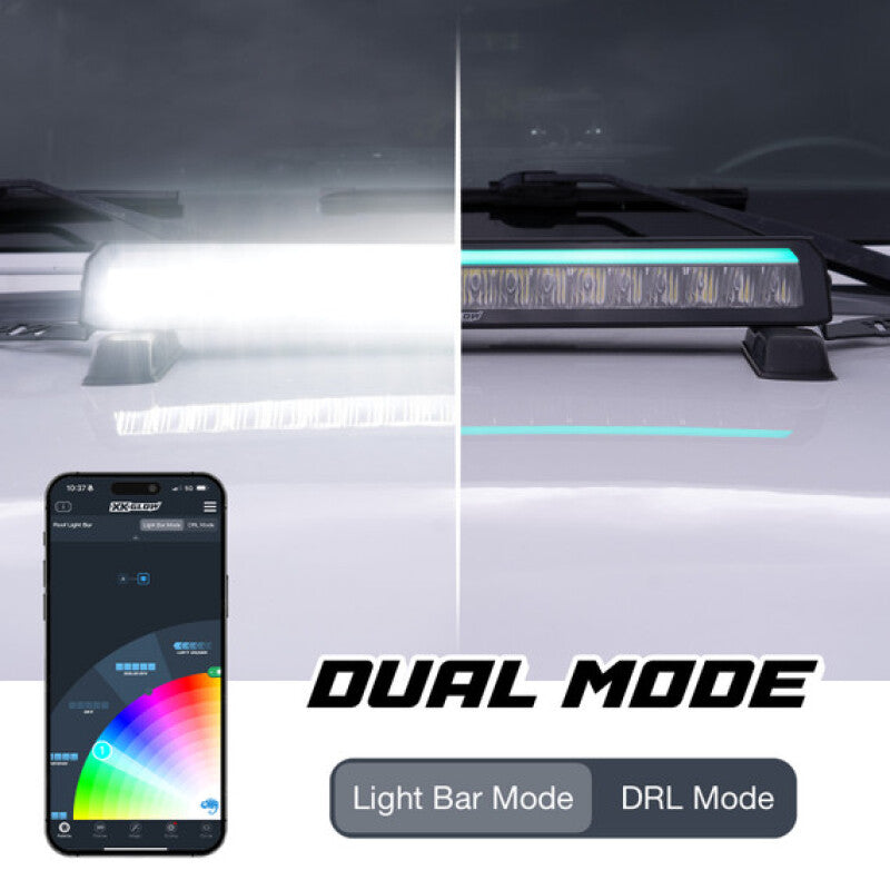 XKGlow XKmax 20in led light bar with RGBW addressable DRL bluetooth app control - Part MX-BAR-20