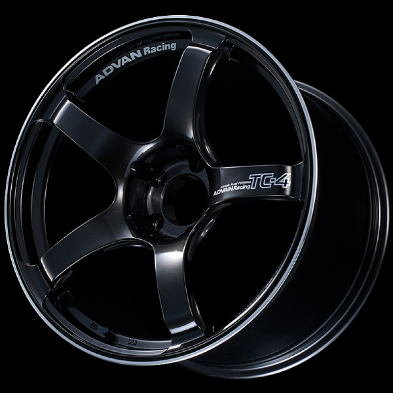 ADVAN Racing TC-4 17x6.5 +40 4x100 Wheel - Black Gunmetallic & Ring - YAD7D40ABGR