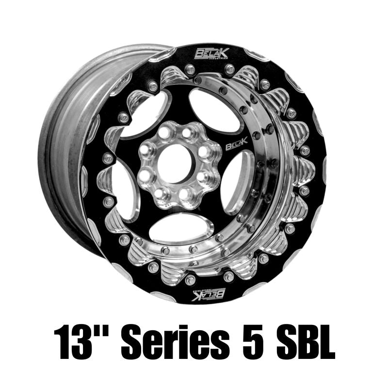 Belak Series 2 13x10 5in BS 4x100 BP High Pad 5in Back Space Single Beadlock Wheel 13104100S55BS-SBL