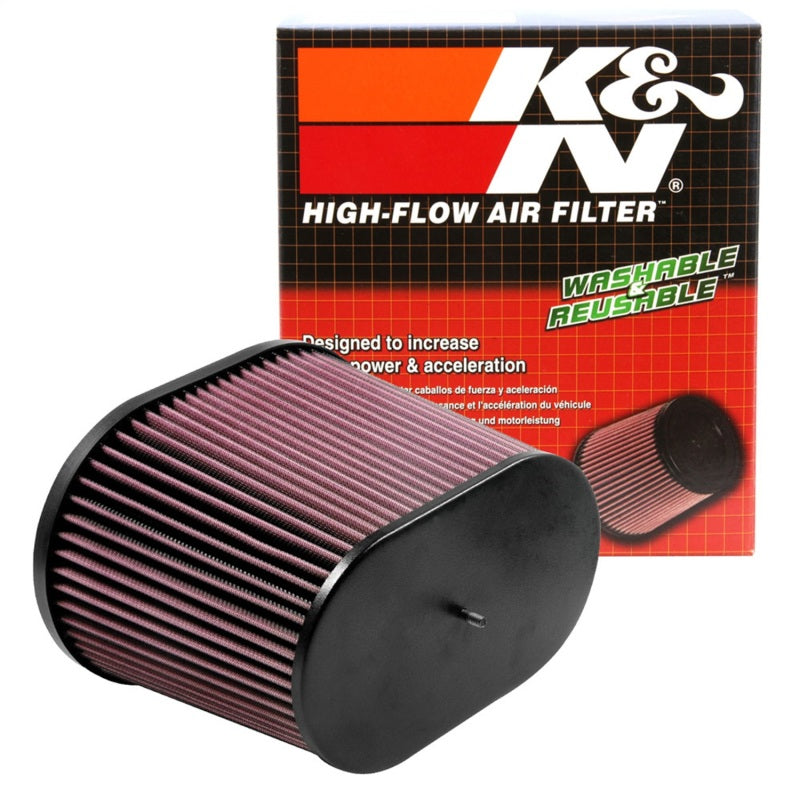 K&N Universal Air Filter - Oval Straight - 3.688in Flange ID x 10.25in Base O/S Length x 7.875in H K&N Engineering
