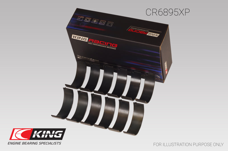 King Ford Ecoboost 3.5L V6 (Size 0.25) pMaxBlack Coated Connecting Rod Bearing Set King Engine Bearings