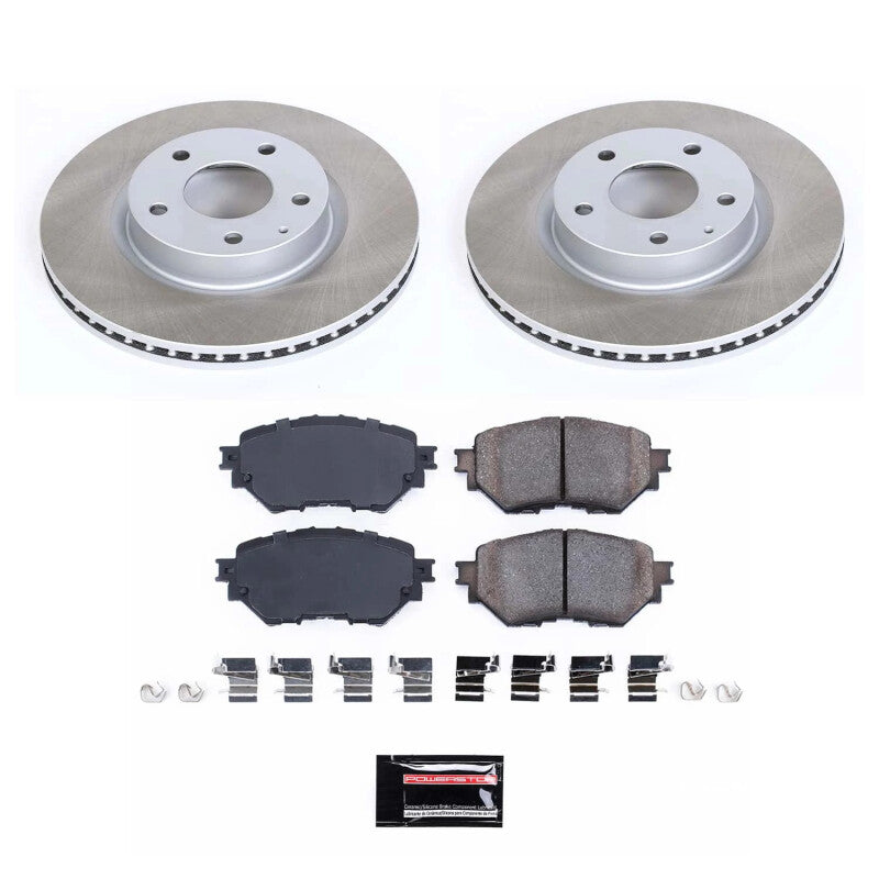 Power Stop 17-18 Mazda 3 Front Semi-Coated Rotor Kit PowerStop