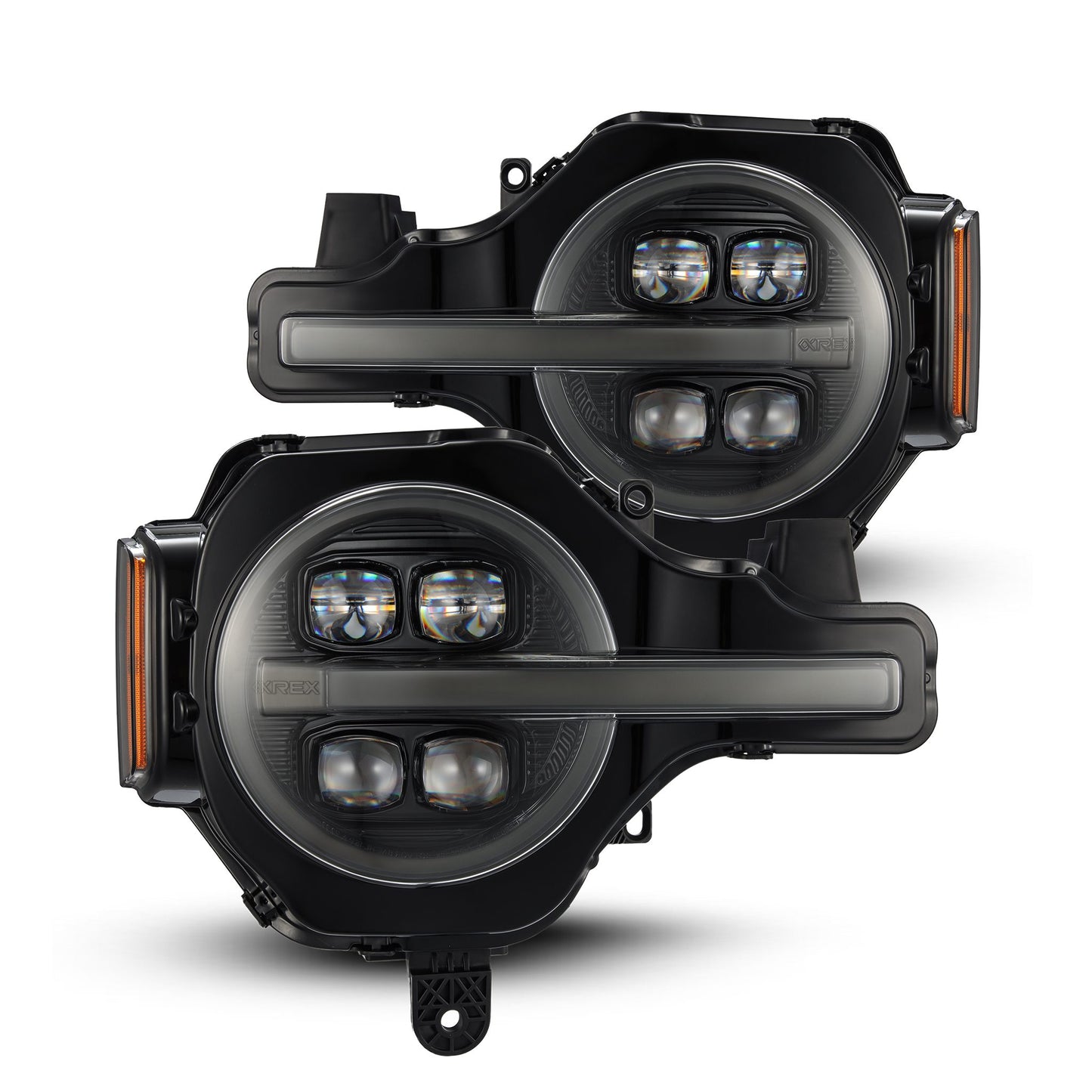 AlphaRex 21-23 Ford Bronco /22-23 Ford Bronco Raptor NOVA-Series LED Projector Headlights Alpha-black - 880259 AlphaRex
