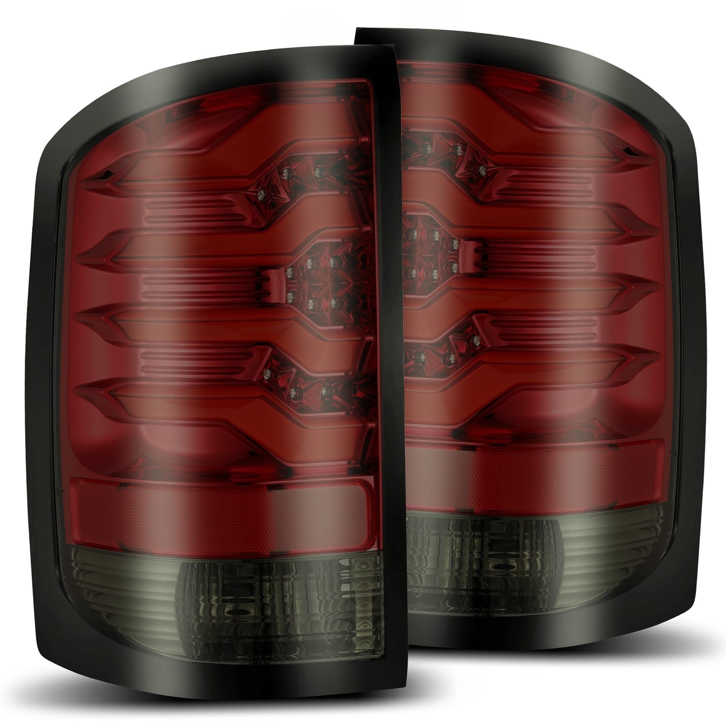 AlphaRex 14-18 GMC Sierra 1500/2500HD/3500HD PRO-Series LED Tail Lights Red Smoke - 630020 AlphaRex