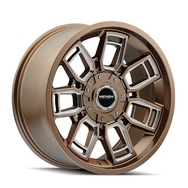 Mayhem 8118 Ordinance 20x9 / 5x127/139.7 BP / 87.1mm Hub Matte Bronze Wheel w/ Milled Spokes