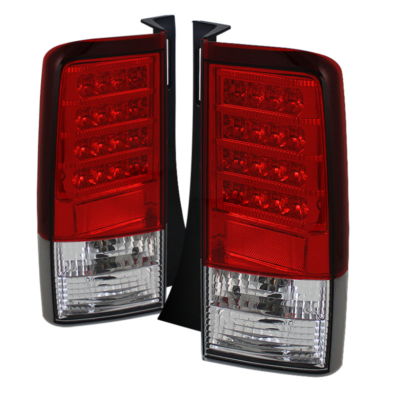Spyder Scion XB 03-07 Version 2 LED Tail Lights Red Clear ALT-YD-TSXB03-LED-V2-RC SPYDER