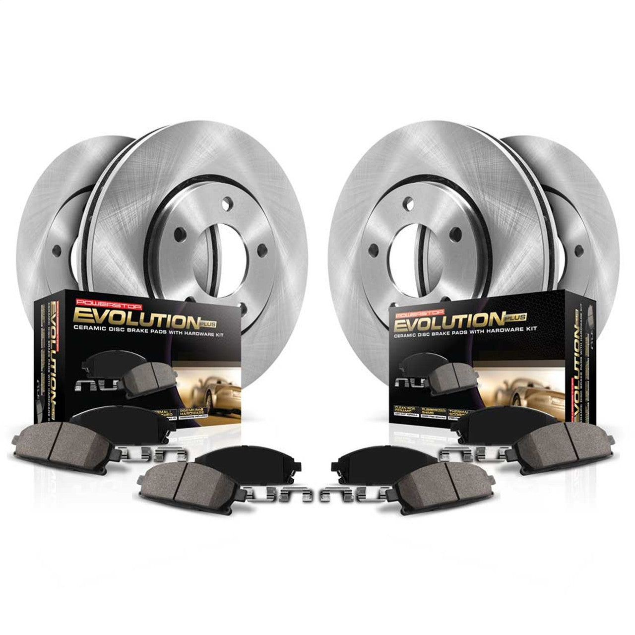 Power Stop 06-07 Cadillac CTS Front & Rear Z17 Evolution Geomet Coated Brake Kit