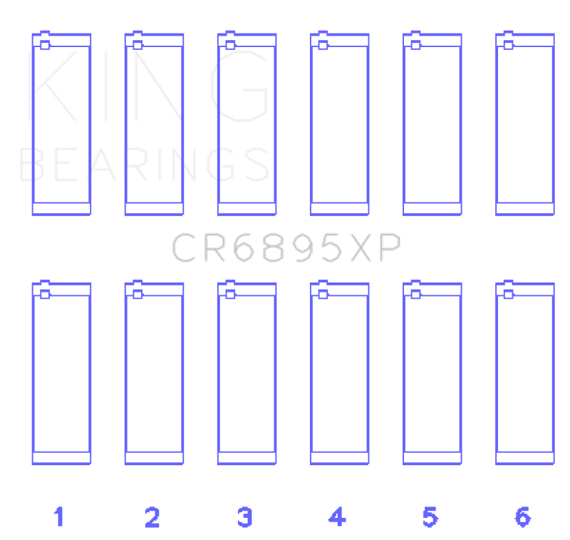 King Ford Ecoboost 3.5L V6 (Size 0.25) pMaxBlack Coated Connecting Rod Bearing Set King Engine Bearings