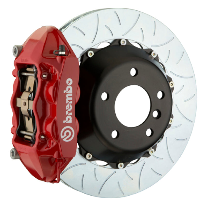 Brembo 11-18 Cayenne/S/GTS Rear GT BBK 4 Piston Cast 380x28 2pc Rotor Slotted Type3-Red Brembo