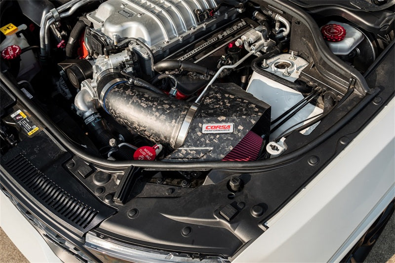 Corsa 20-23 Dodge Durango SRT Hellcat Carbon Fiber Air Intake w/ DryTech Forged CF - Black 44011D-MF