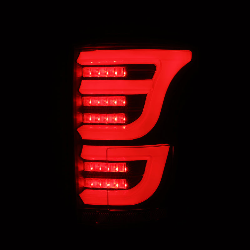 AlphaRex 652040 15-20 Ford F150 Luxx-Series LED Tail Lights Alpha-Black