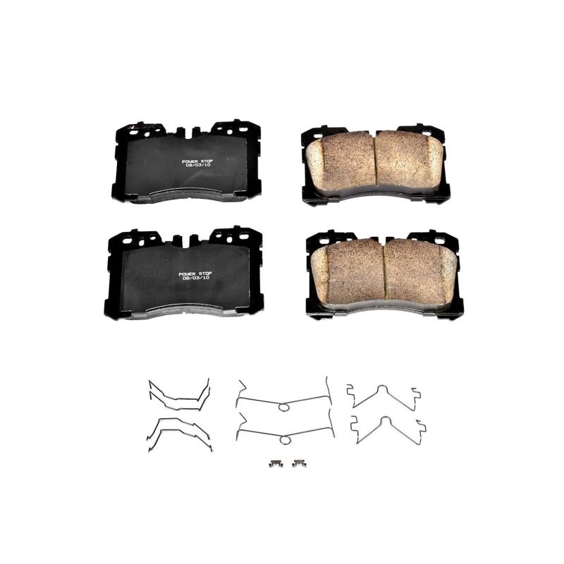 Power Stop 07-17 Lexus LS460 Front Z17 Evolution Ceramic Brake Pads w/Hardware PowerStop