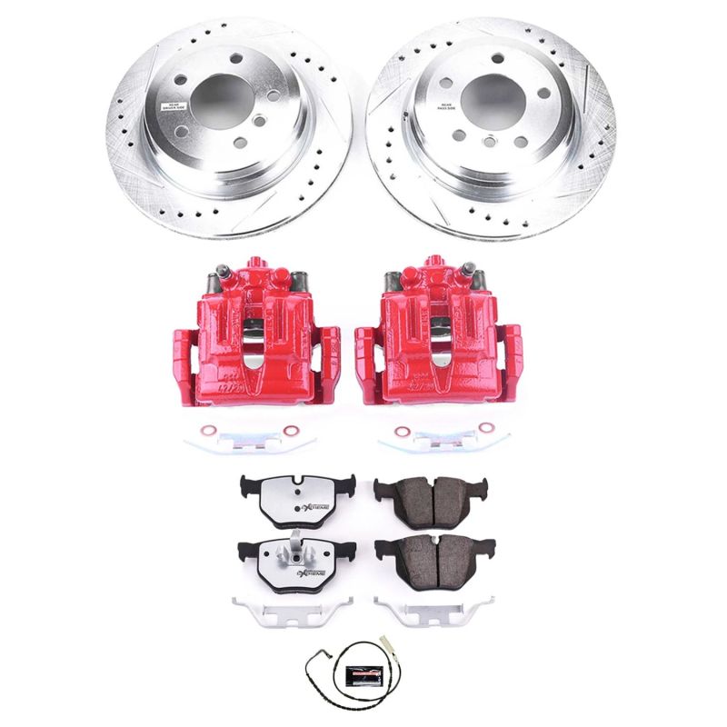 Power Stop 2006 BMW 325xi Rear Z26 Street Warrior Brake Kit w/Calipers PowerStop