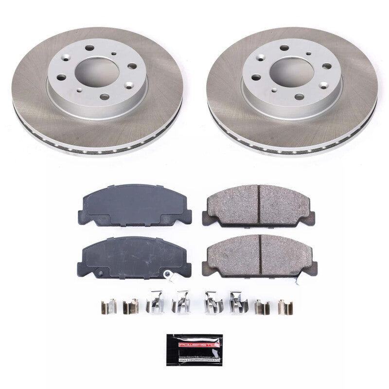 Power Stop 93-97 Honda Civic del Sol Front Semi-Coated Rotor Kit PowerStop