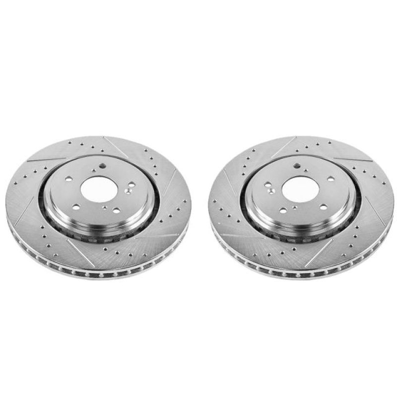 Power Stop 14-16 Acura MDX Front Evolution Drilled & Slotted Rotors - Pair PowerStop