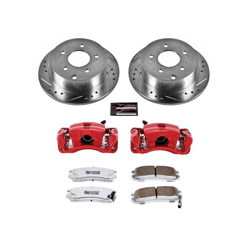 Power Stop 06-12 Mitsubishi Eclipse Rear Z26 Street Warrior Brake Kit w/Calipers PowerStop