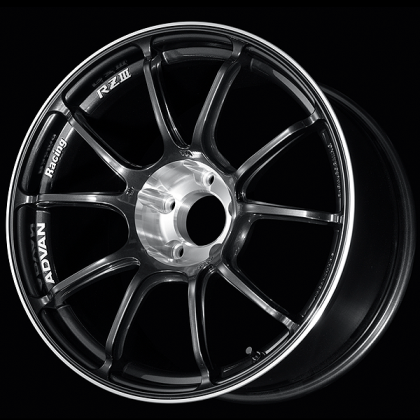 ADVAN Racing RZIII 18x7.5 +49 5x100 Wheel - Black Gun Metallic & Diamond Cut - YAJ38F49DBGC