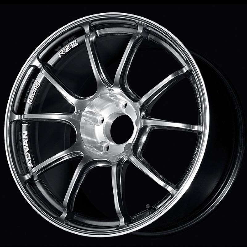 ADVAN Racing RZIII 18x8 +44 5x114.3 Wheel - Hyper Platinum Black & Diamond Cut - YAJ38G44EHPC